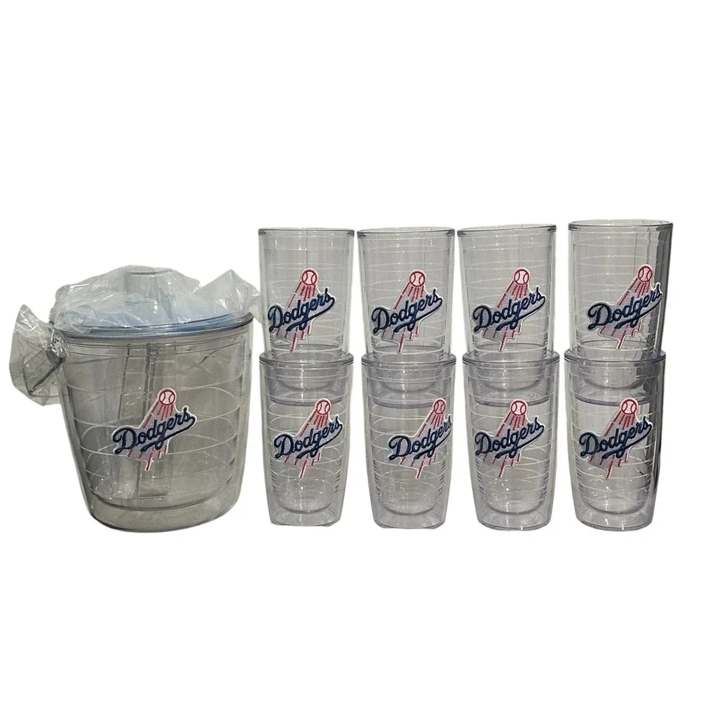 NEW Tervis Los Angeles Dodgers 16oz Tumbler Set of 8  Ice Bucket MLB New W/O Box